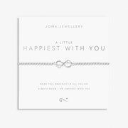 Joma Jewellery Happiest With You Bracelet on sentiment card