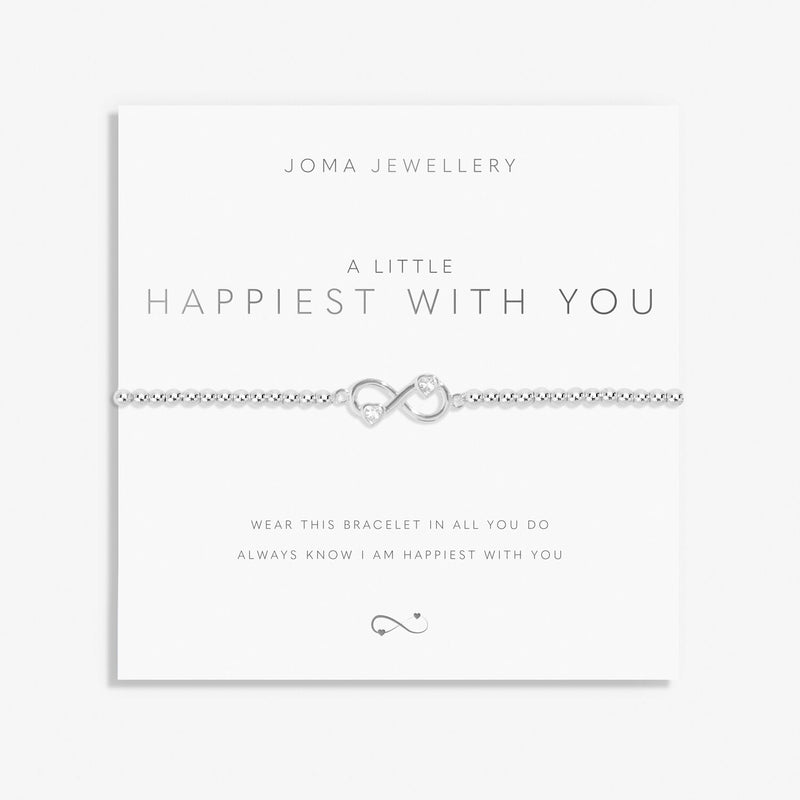 Joma Jewellery Happiest With You Bracelet on sentiment card