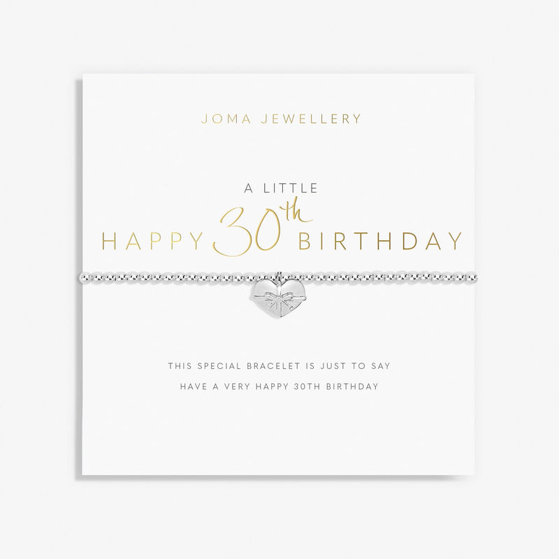 Joma Jewellery - A Little 'Happy 30th Birthday' Bracelet - Something Different Gift Shop