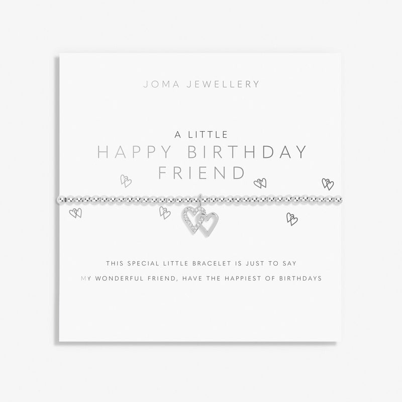 Joma Jewellery Happy Birthday Friend Bracelet on sentiment card