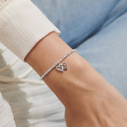 Joma Jewellery Happy Birthday Friend bracelet worn on wrist