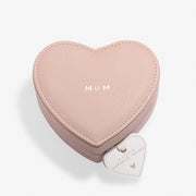 Blush pink Joma Jewellery heart jewellery box for Mum