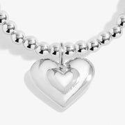 Silver-plated Joma mum bracelet with vegan leather jewellery box