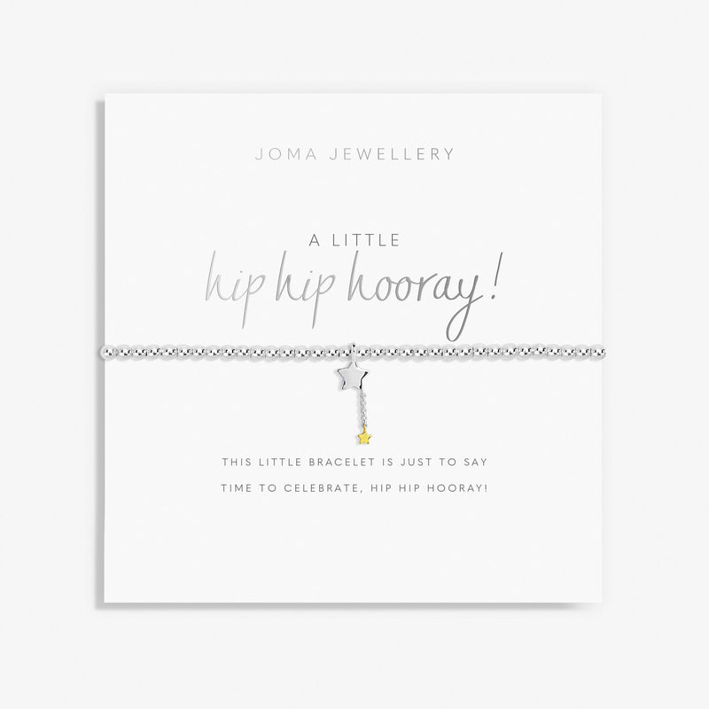 Joma Jewellery Hip Hip Hooray Bracelet on sentiment card