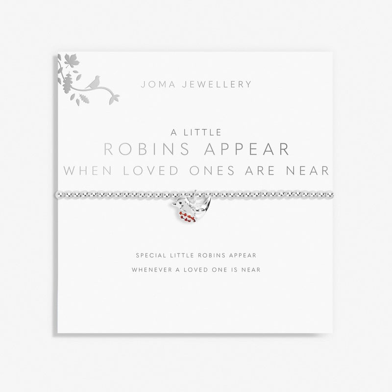 Joma Jewellery - A Little 'Robins Appear When Loved Ones Are Near' Bracelet - Something Different Gift Shop