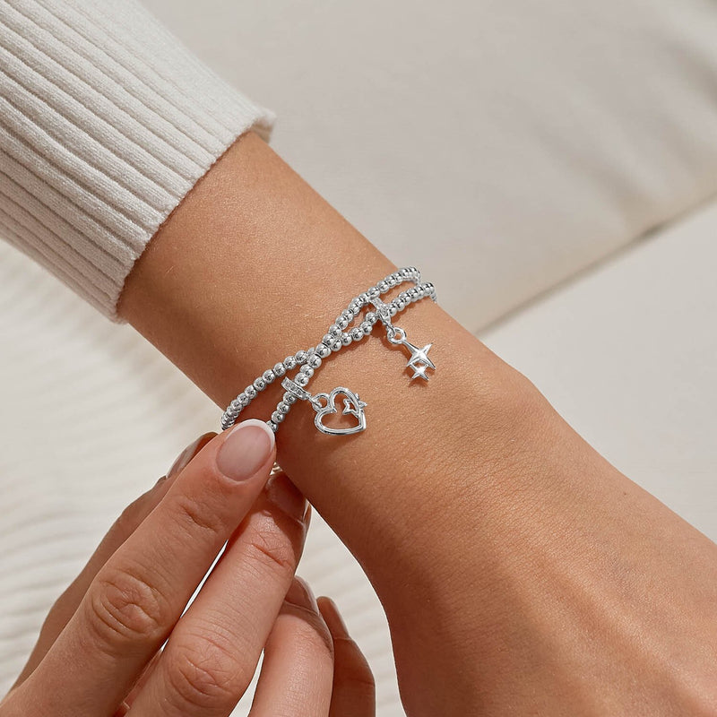 Joma Christmas Wishes Linked Infinity Bracelets worn on wrist