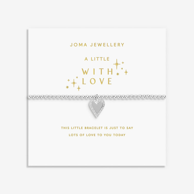 Joma With Love bracelet on festive sentiment card