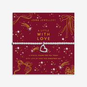 Joma Jewellery A Little With Love Christmas Bracelet on festive sentiment card