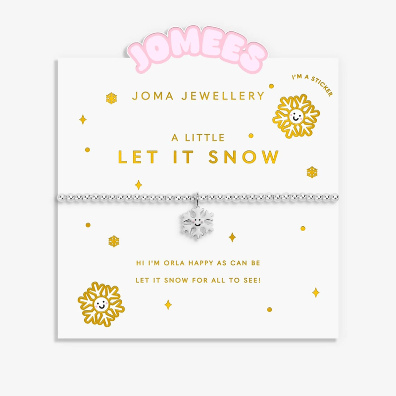 Joma Jewellery A Little Jomees Let It Snow Christmas bracelet card