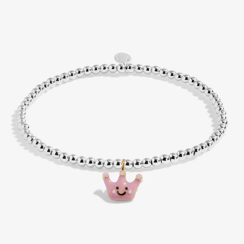 Joma Jewellery Kids' Perfect Princess bracelet with pink crown charm