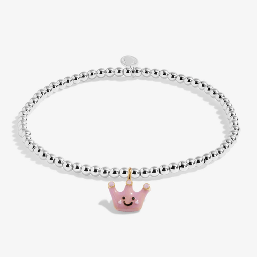 Joma Jewellery Kids' Perfect Princess bracelet with pink crown charm