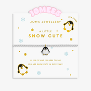 Joma Jewellery A Little Jomees Snow Cute penguin bracelet gift card