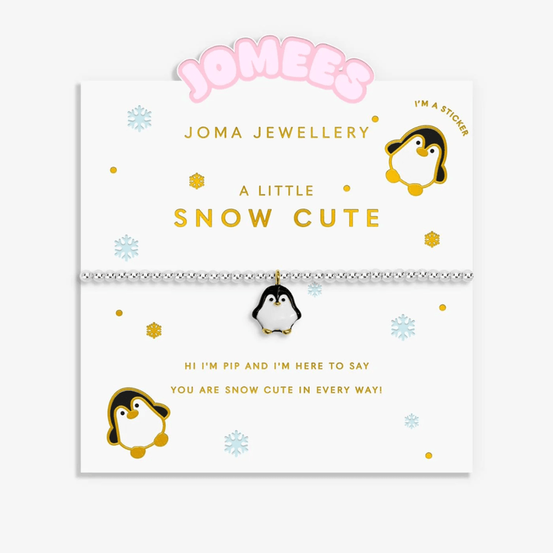 Joma Jewellery A Little Jomees Snow Cute penguin bracelet gift card