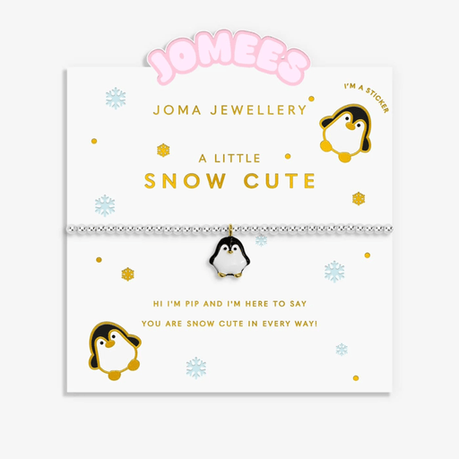 Joma Jewellery A Little Jomees Snow Cute penguin bracelet gift card
