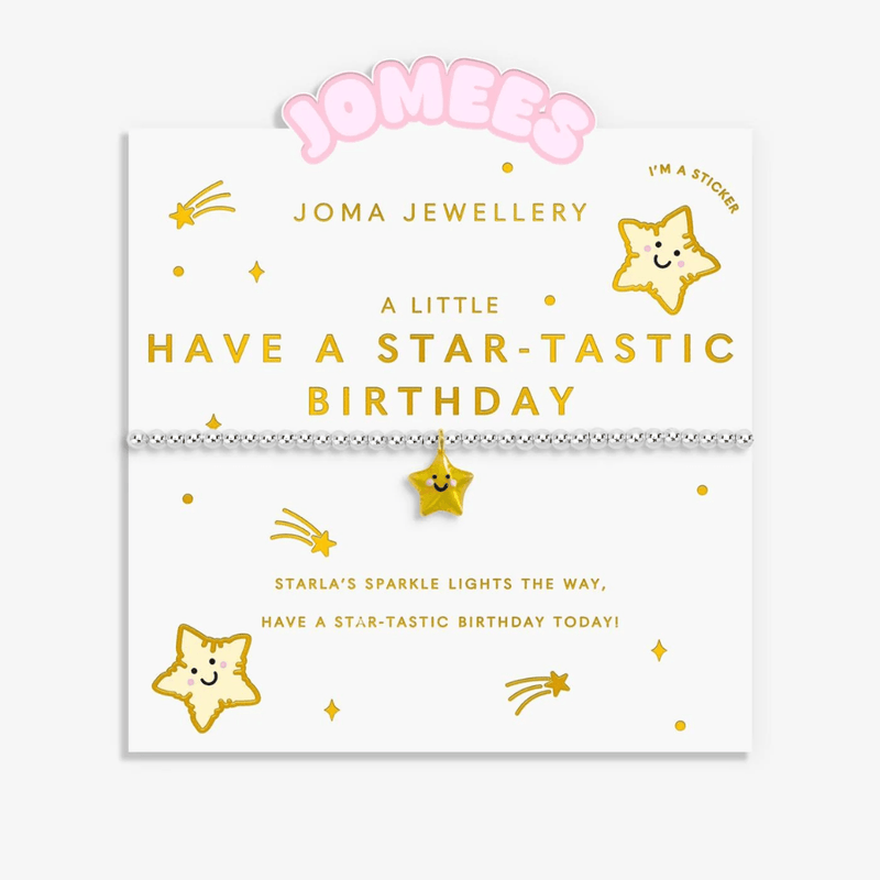 Joma Jewellery A Little Jomees Have A Star-Tastic Birthday bracelet card