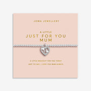Joma Just For You Mum bracelet on floral For Mum sentiment card