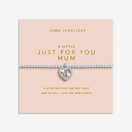Joma Jewellery A Little Just For You Mum Bracelet presented on a sentiment-stamped card, perfect Mother’s Day gift for Mum.