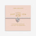 Joma Jewellery A Little Just For You Mum Bracelet with silver-plated beads and sparkling heart charm on For Mum card