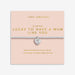 Joma Jewellery A Little Lucky To Have A Mum Like You Bracelet presented on pink sentiment card, silver-plated beaded Bracelet gift.