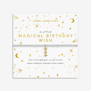 Joma Jewellery Magical Birthday Wish bracelet on its celestial sentiment card