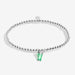 Joma silver-plated stretch Bracelet with green matcha cup charm shown on a white background