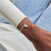 Silver-plated Joma Jewellery beaded Bracelet worn on wrist with heart charm and tiny star detail, Mum always loved forever missed Bracelet.