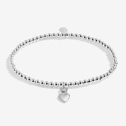 Joma silver-plated stretch Bracelet with cat and heart charm displayed on a white background