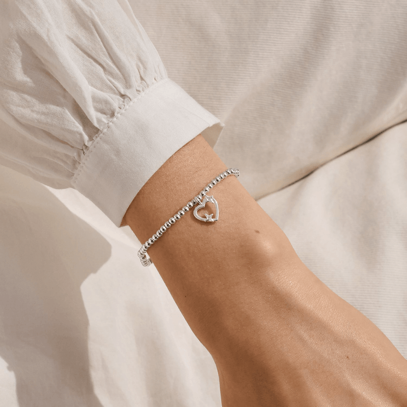Joma Jewellery Super Sister Christmas Bracelet worn on the wrist
