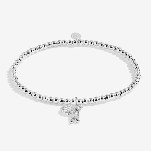 Silver-plated Joma new baby bracelet with teddy bear charm
