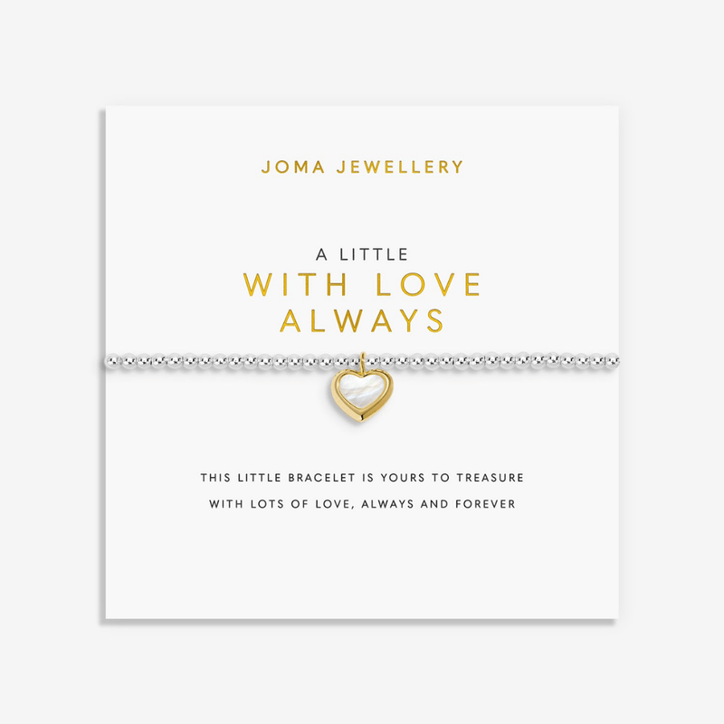 Joma Jewellery With Love Always bracelet on its signature sentiment card