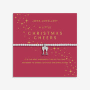 Display card for Joma Jewellery A Little “Christmas Cheers” bracelet – spread love and festive cheer with a champagne‑toast design.