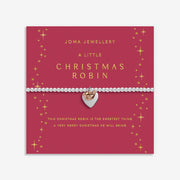 Display card for Joma Jewellery A Little “Christmas Robin” bracelet – ideal Christmas bracelets & gifts for women.