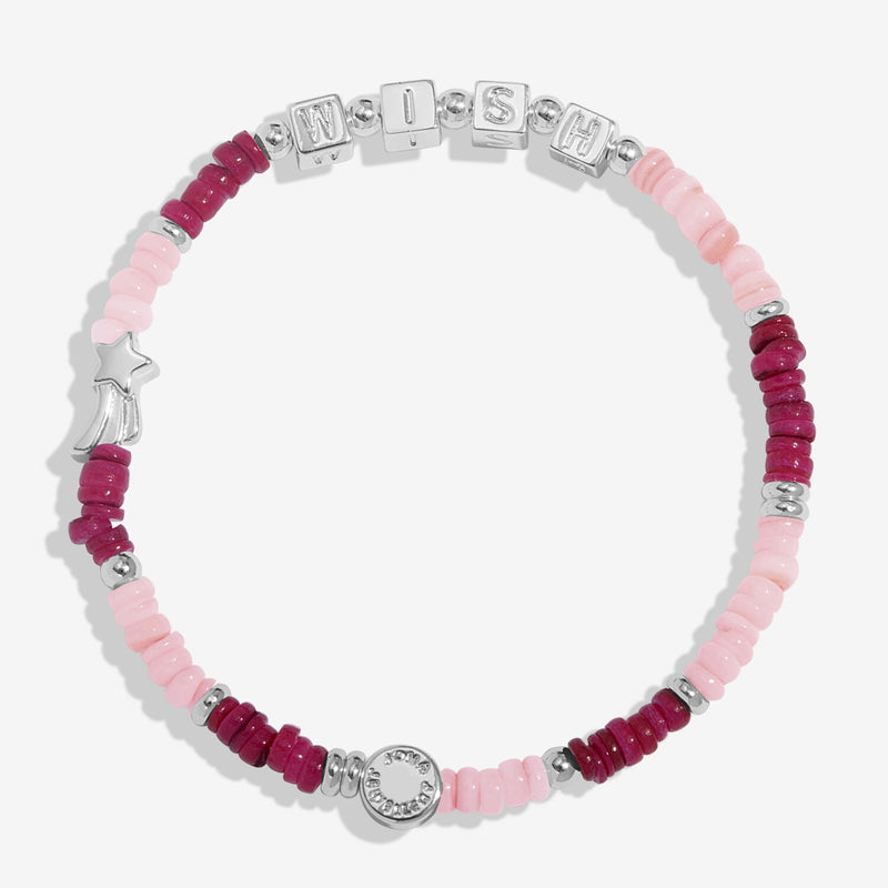 Joma Kids Happy Little Moments Christmas Wish pink bead bracelet