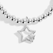 Joma Christmas Wishes bracelet with double star charm detail