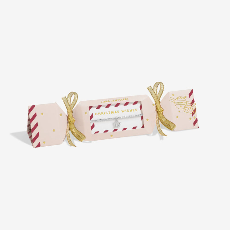 Joma Jewellery Kids Christmas Wishes Bracelet in festive cracker packaging