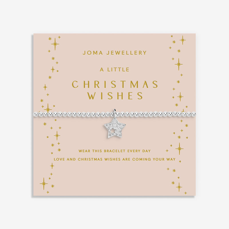 Joma Christmas Wishes bracelet on festive sentiment card