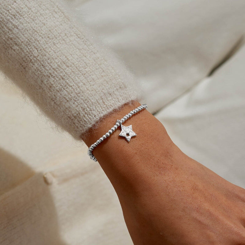 Joma Jewellery Christmas Wishes Bracelet worn on wrist