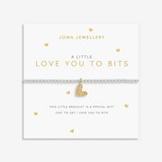 Joma Jewellery Love You To Bits Bracelet on sentiment card