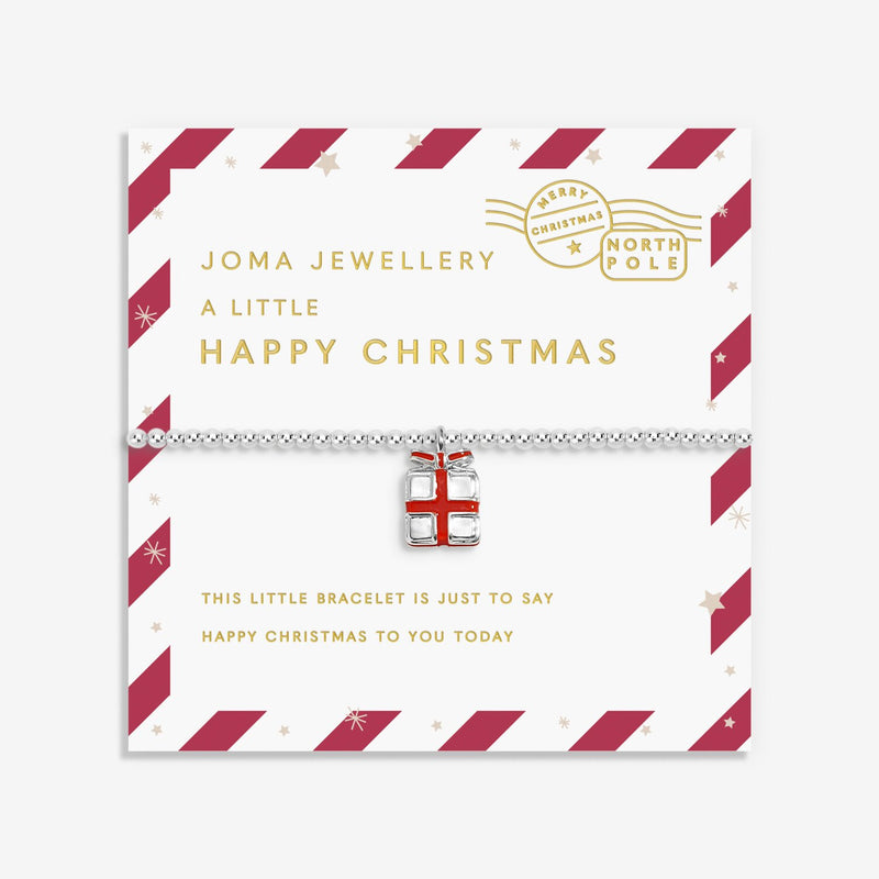 Joma Jewellery Love From Santa Happy Christmas Bracelet on candy cane card