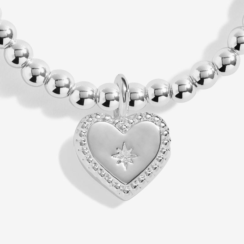 Silver-plated children’s Christmas bracelet with heart charm