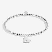 Joma Jewellery silver beaded Favourite Person bracelet with charm