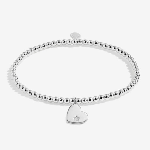 Joma Jewellery silver beaded heart‑charm bracelet – elegant bracelets, perfect gifts for her and gifts for women.
