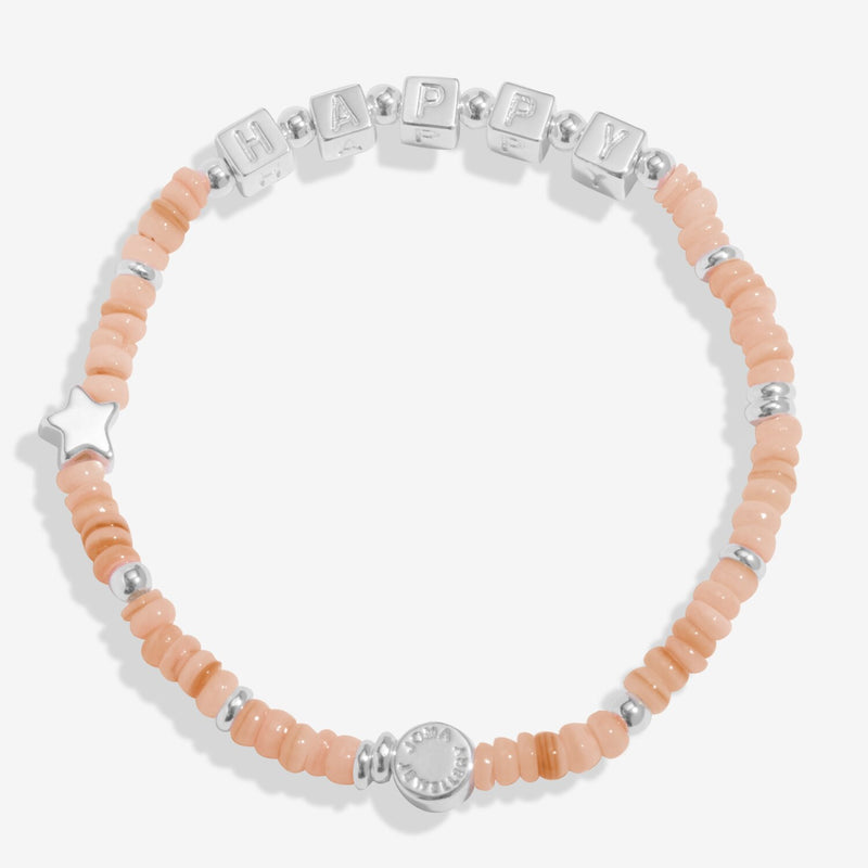 Joma Kids Happy Little Moments Happy Christmas peach bead bracelet