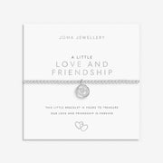 Joma Jewellery “Love and Friendship” bracelet on sentiment card – meaningful bracelets and lovely gifts for her and women.
