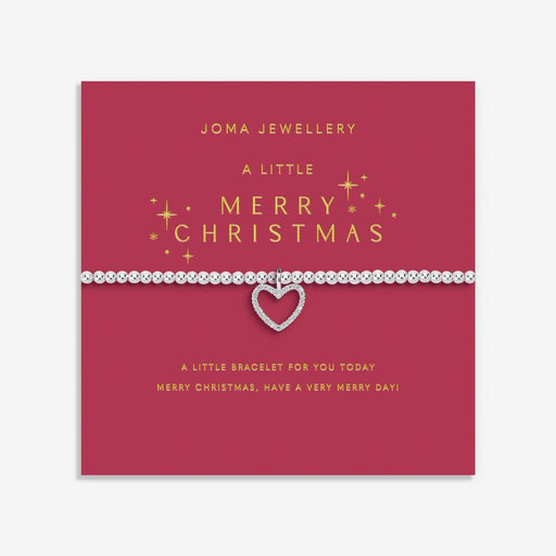 Festive display card for Joma Jewellery A Little “Merry Christmas” bracelet – thoughtful Christmas bracelets & gifts for women.