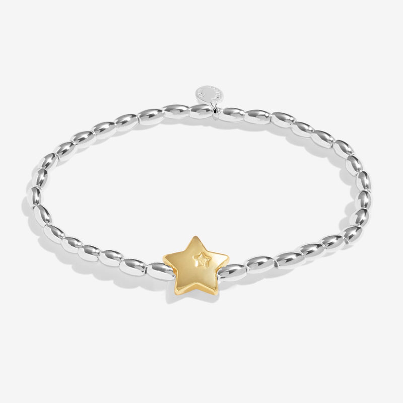 Joma Christmas Wish Merry Christmas bracelet with gold star charm