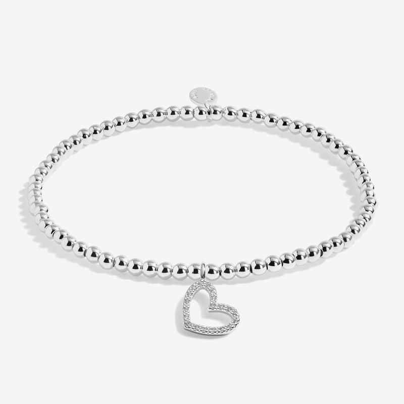 Joma Christmas sister bracelet with silver heart charm