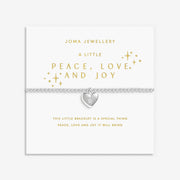 Joma Jewellery Peace Love & Joy Bracelet on festive sentiment card