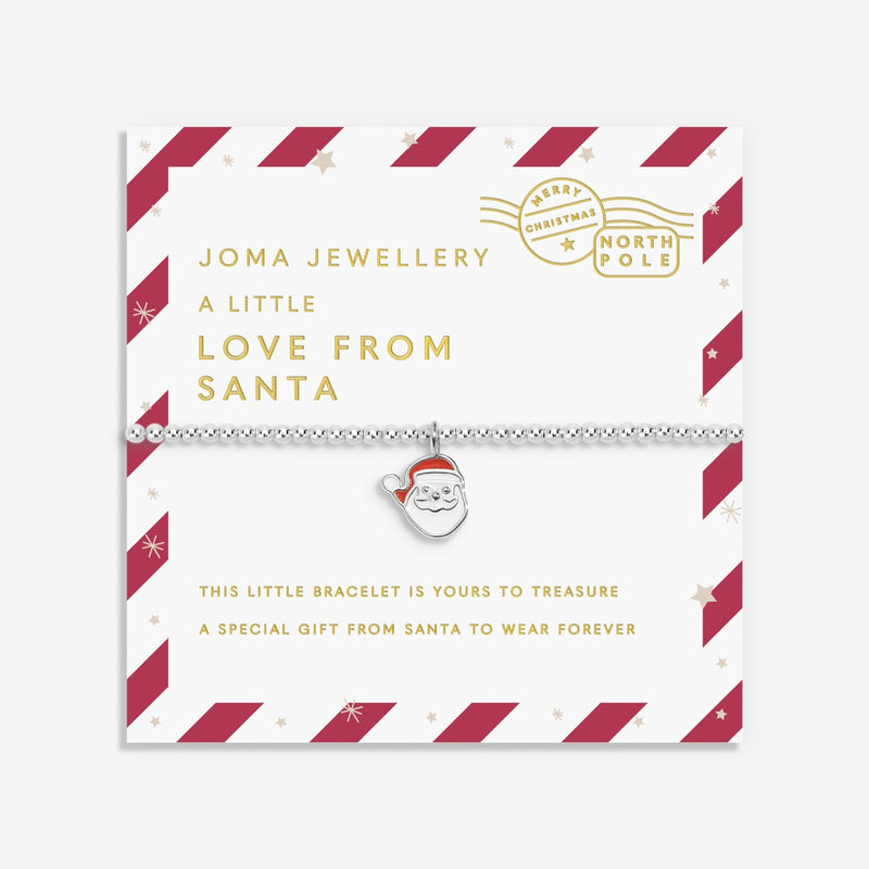Joma Jewellery Love From Santa Bracelet on candy cane card