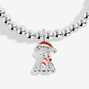 Close-up of Joma Jewellery Santa Paws festive bracelet charm